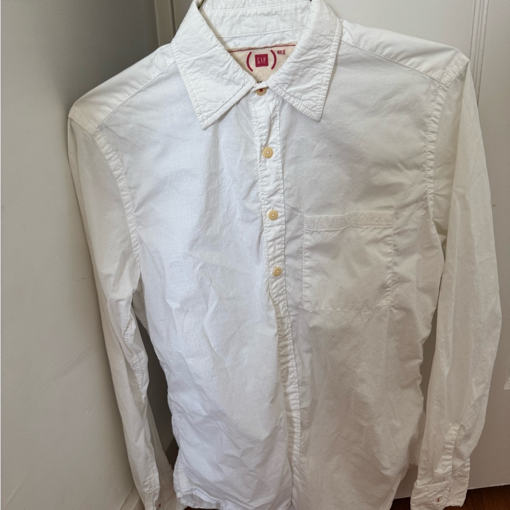 GAP RED women’s white cotton button down S